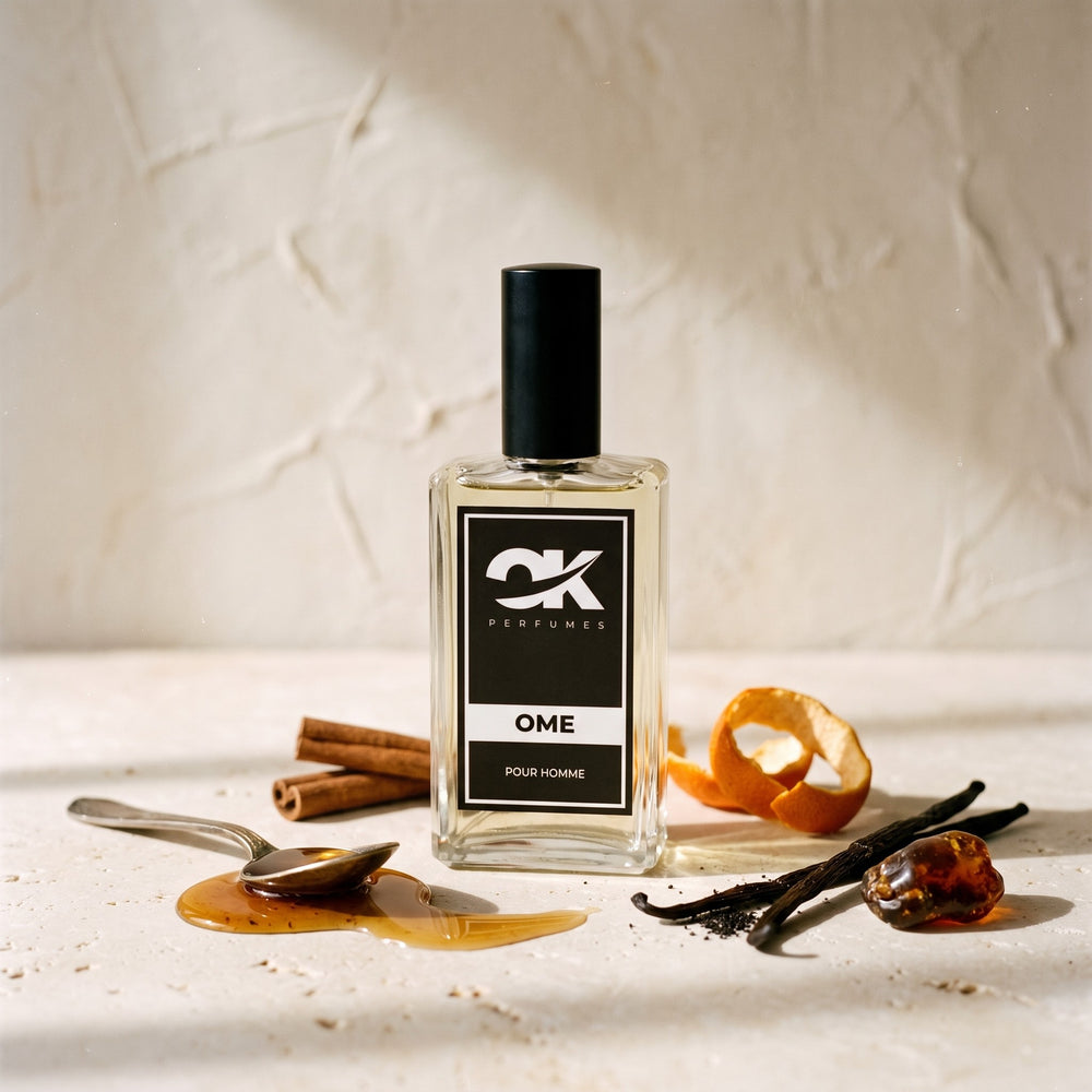 Perfume OME de OK Perfumes con sirope de arce, canela, vainilla y ámbar