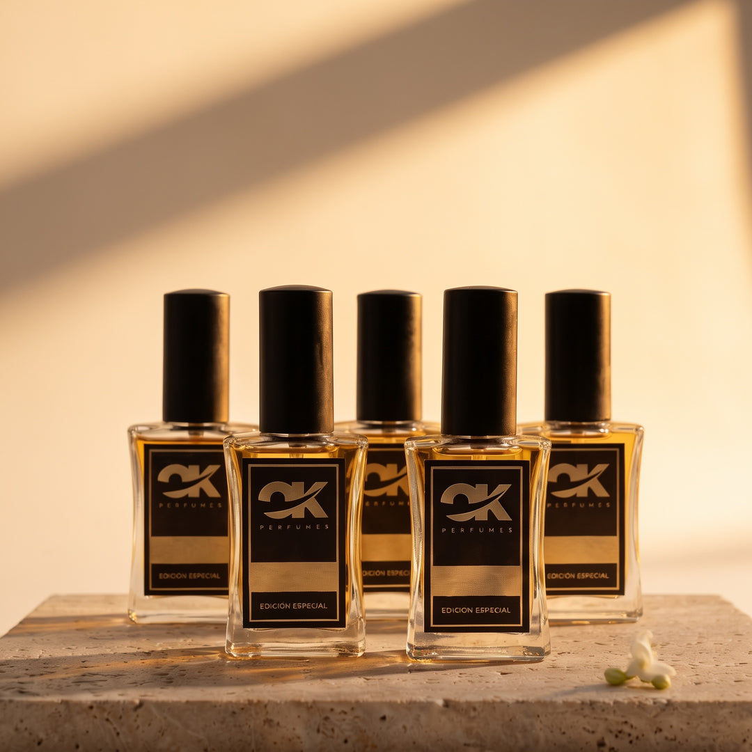 Pack Nicho El Pack de Packs - perfumes de equivalencia sobre travertino