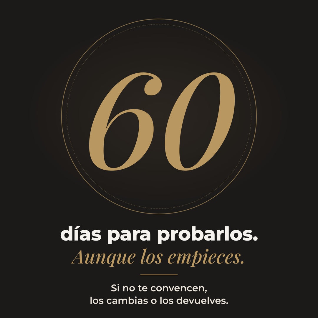 60 días para probarlos aunque los empieces: si no te convencen, los cambias o los devuelves